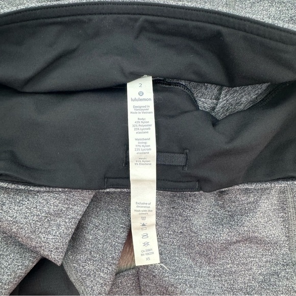 Lululemon Pace Rival Crop Heathered Black / Heathered Slate Size 2 - Picture 7 of 14